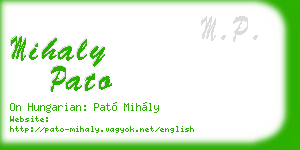 mihaly pato business card